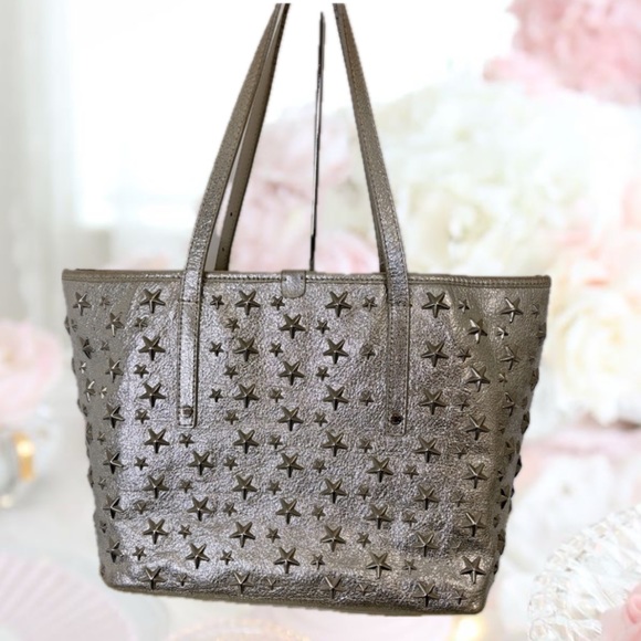 Jimmy Choo Handbags - Authentic JIMMY CHOO Tote Bag Silver Leather